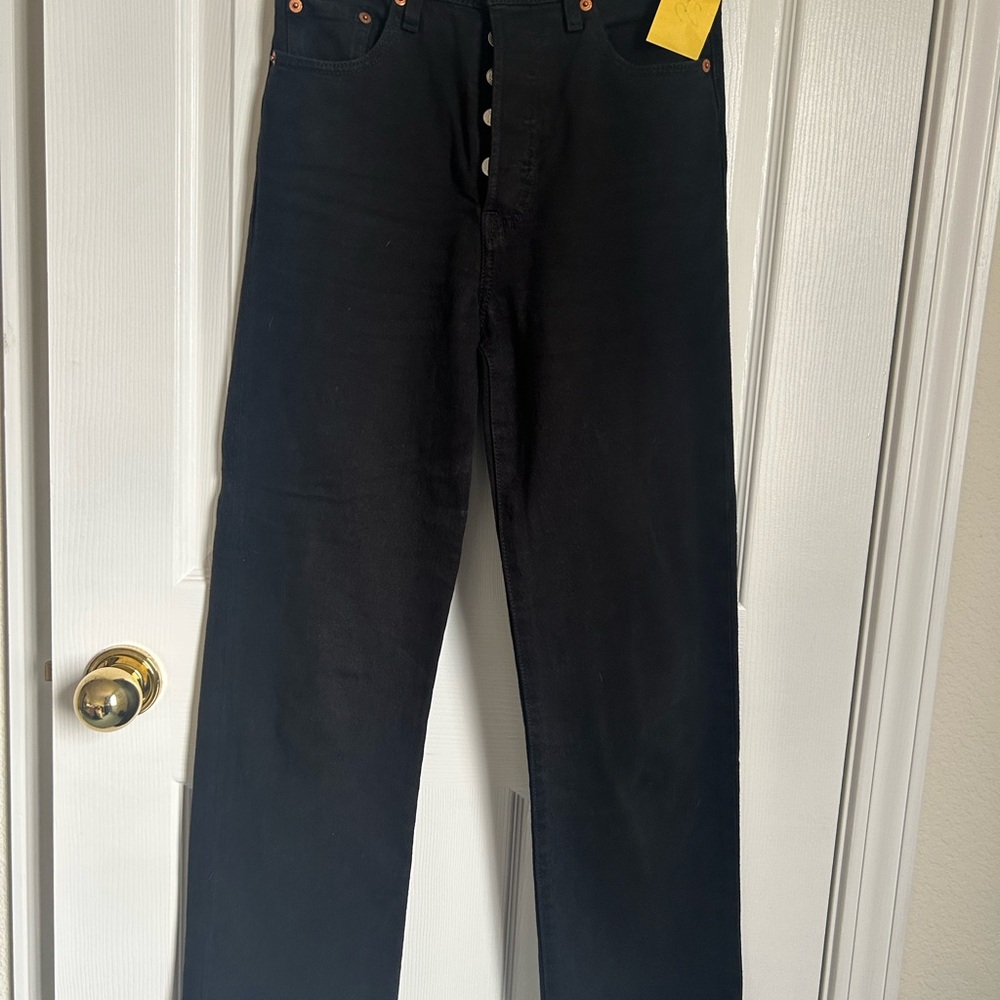 Levi’s Rib-cage Straight Leg Jeans Women’s 25 Black High-Rise